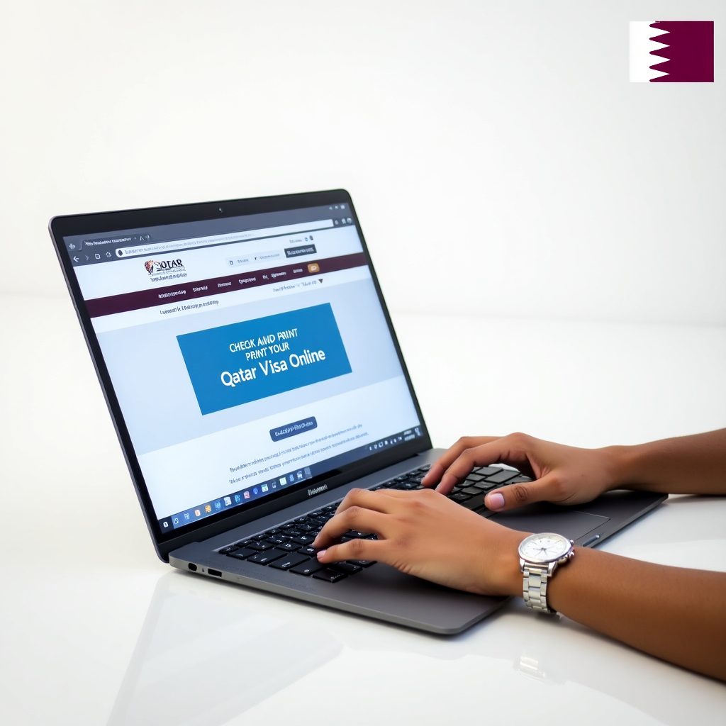 how to print qatar visa online